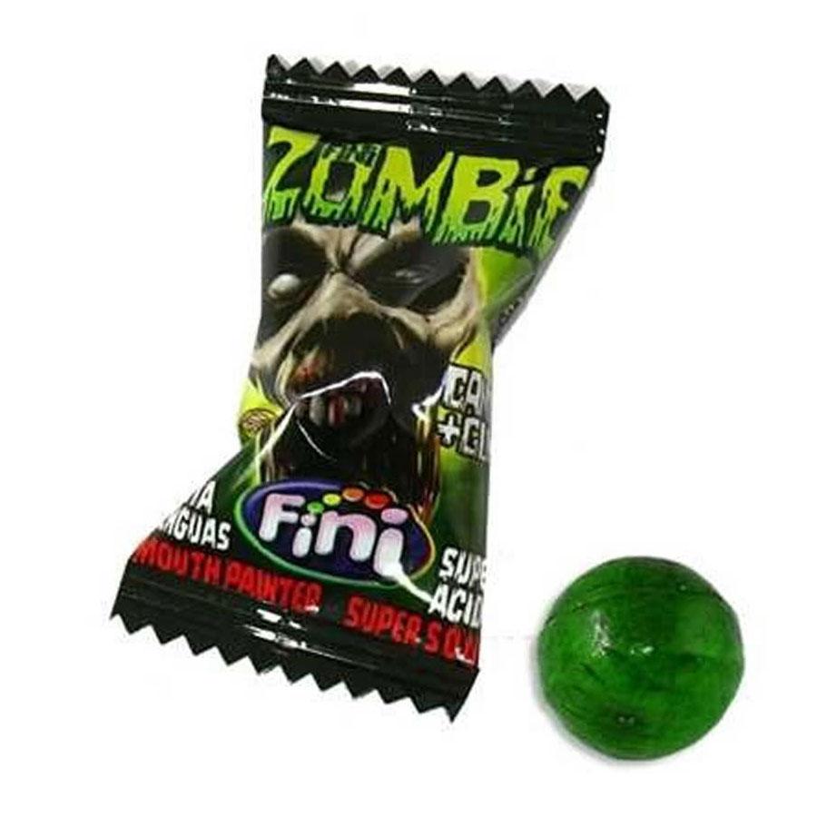 Карамель Fini леденцовая зомби с жевательной резинкой 5 гр., флоу-пак