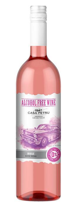 Вино CASA PETRU Каберне Совин Роз без/алкогольное крас п/сл, 750 мл., стекло