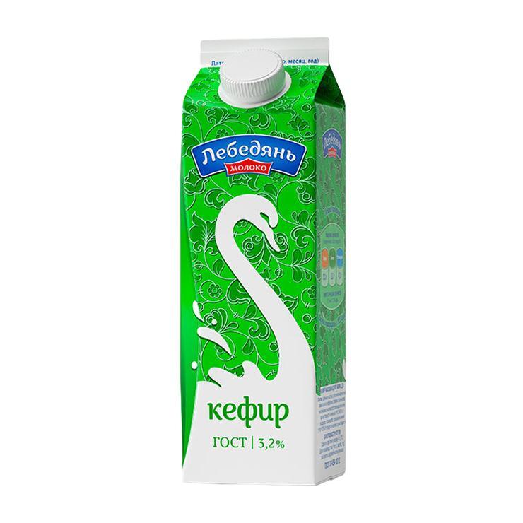 Кефир ЛебедяньМолоко 3,2% 450 гр., тетра-пак