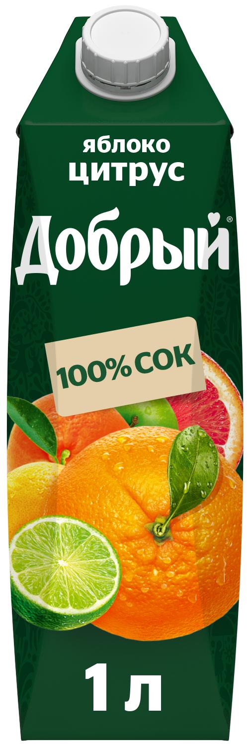 Сок Добрый яблоко цитрус 1 л., тетра-пак