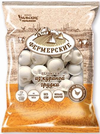 Пельмени Уральские пельмени Фермерские из куриной грудки замороженные, 700 гр., флоу-пак