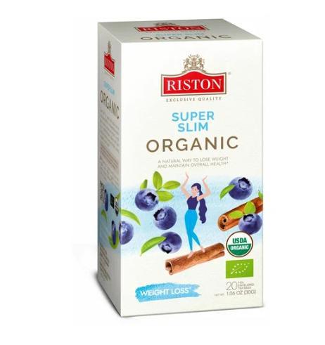 Чай зеленый Riston SUPER SLIM ORGANIC/Для Похудения 20*1,5 гр., картон