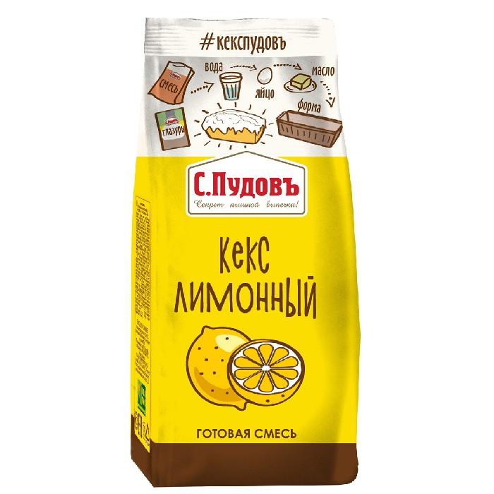 Смесь С.Пудовъ Кекс лимонный, 300 гр., пластиковый пакет