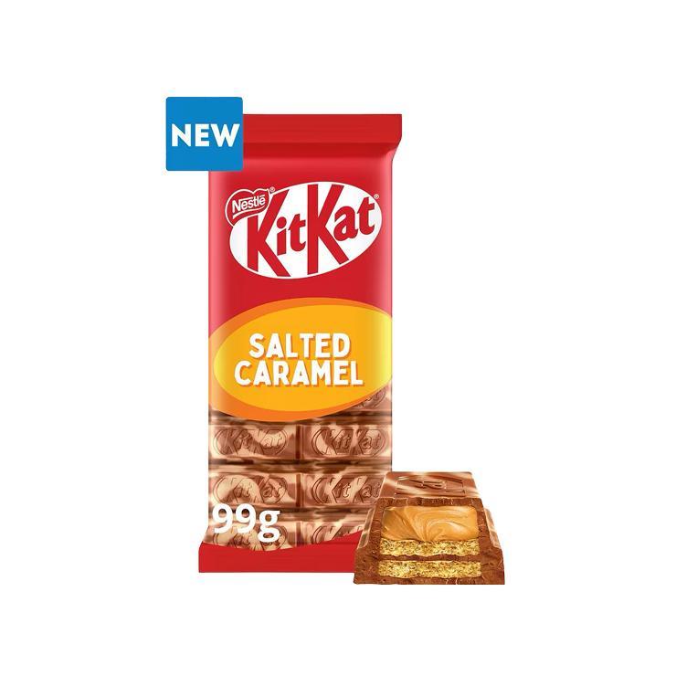 Шоколад KitKat Salted Caramel молочный соленая карамель 99 гр., флоу-пак