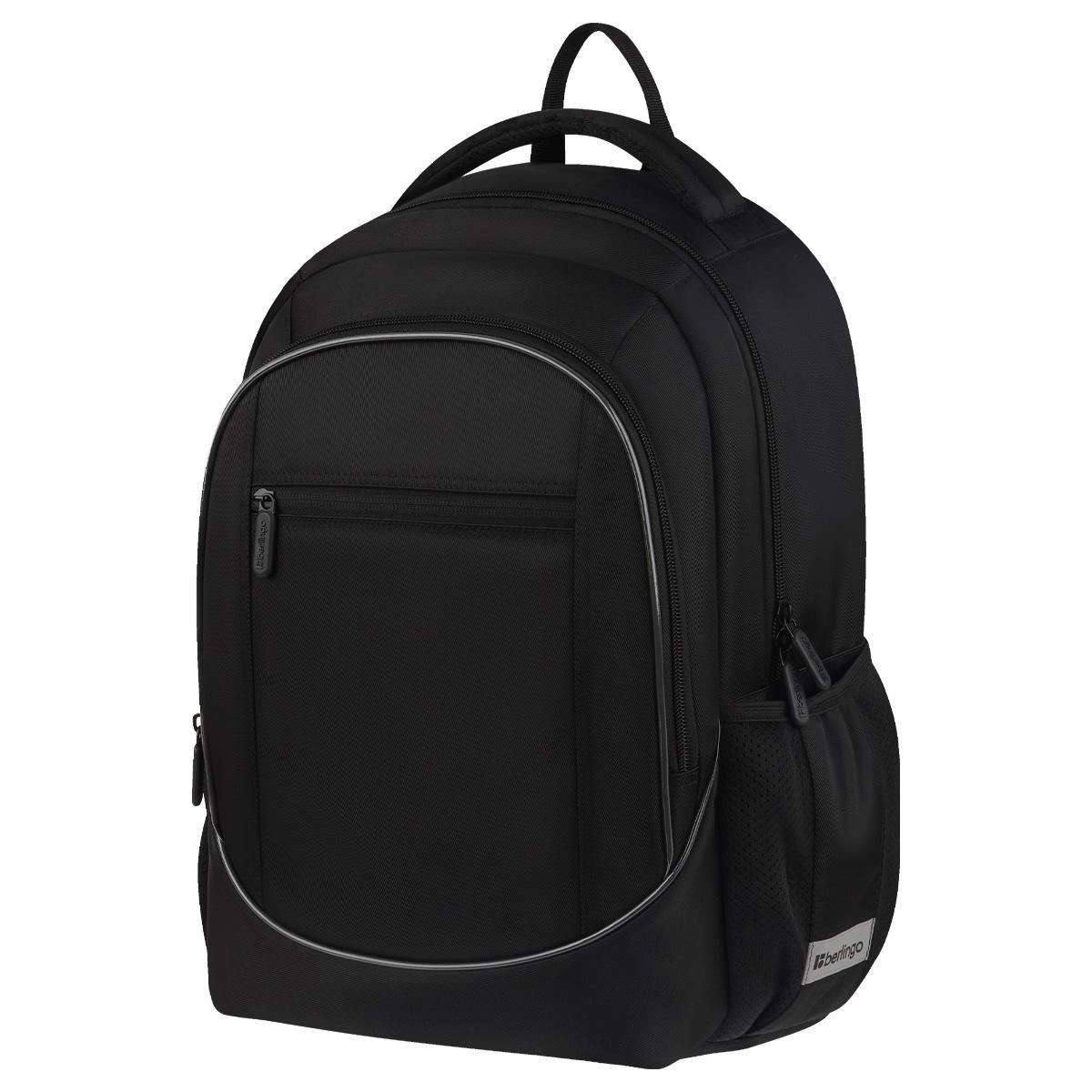 Рюкзак Berlingo U4 Black Energy 41х29,5х13 см 2 отделения 3 кармана эргономичная спинка, пакет