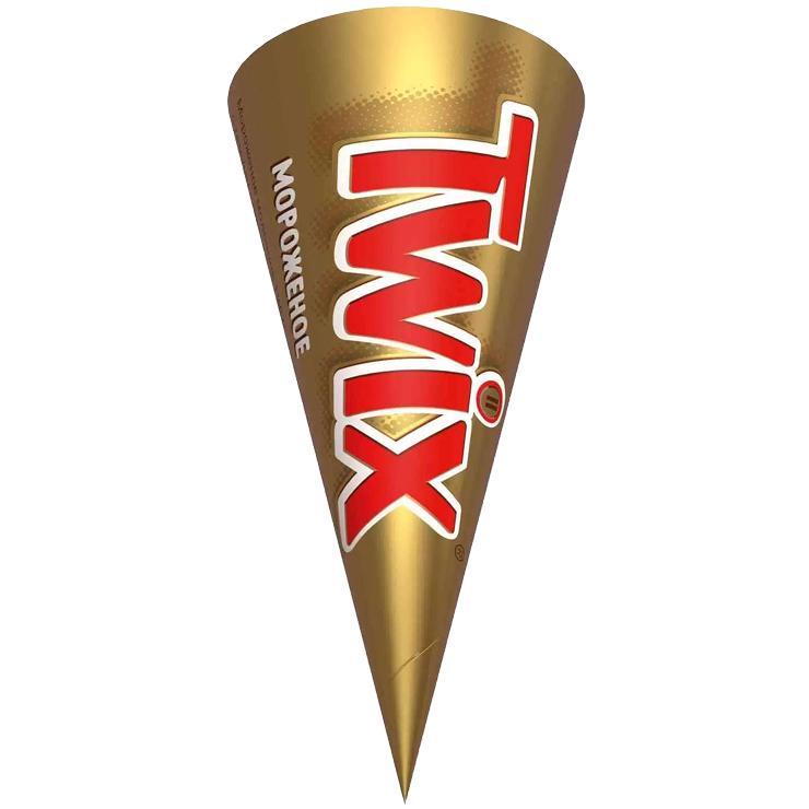 Мороженое Twix рожок 68 гр., обертка