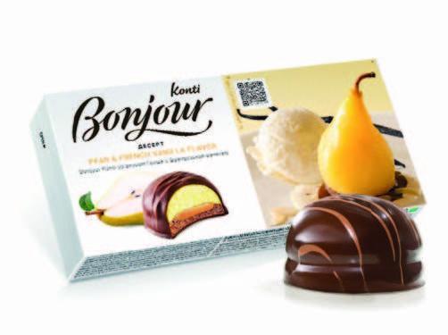 Десерт Bonjour со вкусом груши и французской ванилью 232 гр., картон