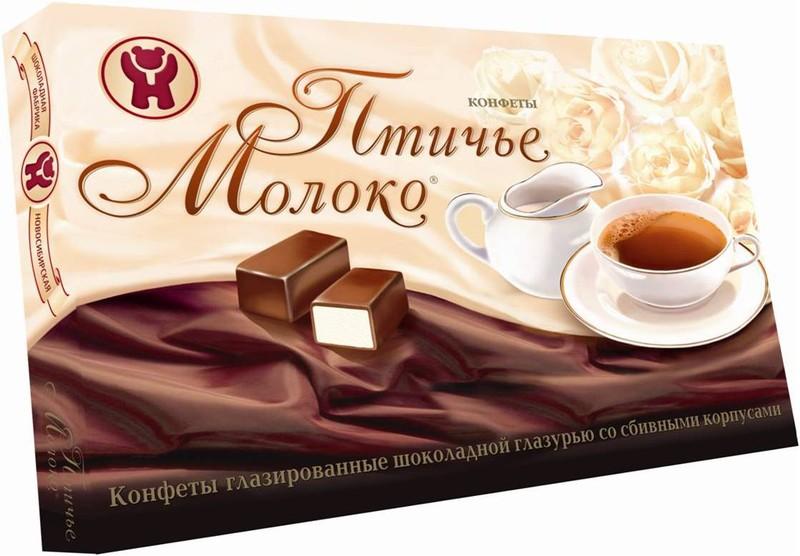 Конфеты Новосибирская ШФ шоколадные птичье молоко 200 гр., картон