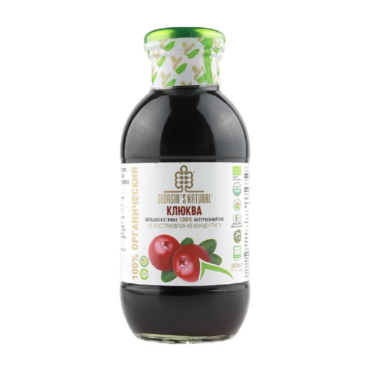Сок GEORGIA'S NATURAL Organic клюква холодный отжим 300 мл., стекло