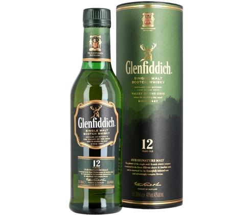 Виски Glenfiddich шотландский односолодовый 12 лет выдержки 40% 750 мл., стекло