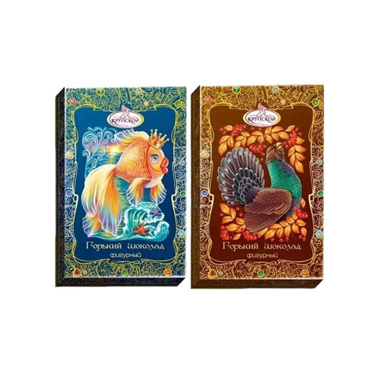 Шоколад КФ им. Крупской фигурный темный 400 гр., картон