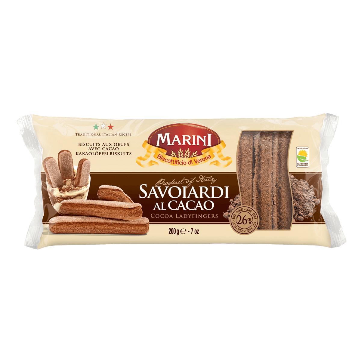 Печенье Marini Савоярди с какао 200 гр., флоу-пак