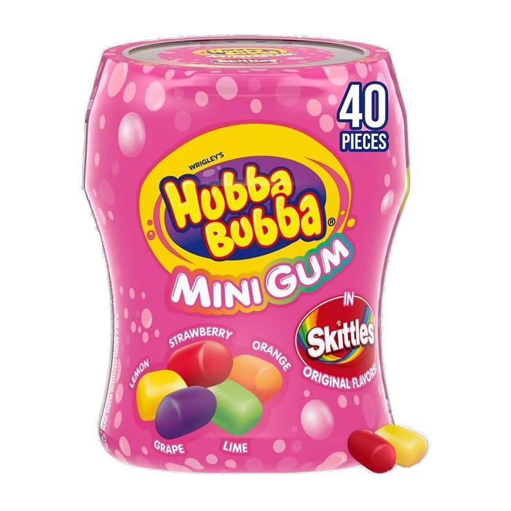 Жевательная резинка Hubba Bubba Mini Gum Skittles Flavors 80 гр., пластиковая упаковка