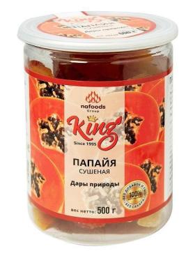 Натуральная сушеная папайя, KING Company, 500 гр., пакет
