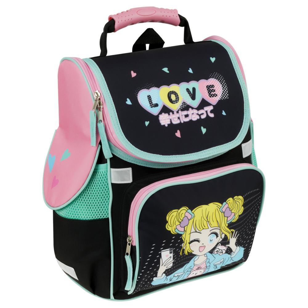 Ранец ArtSpace Junior Pretty 37 х 28 х 21 см 1 отделение 3 кармана анатомическая спинка., картон