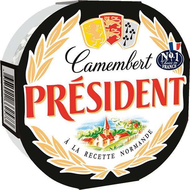 Сыр President  Камамбер с бел плесенью 45%, 125 гр., картон