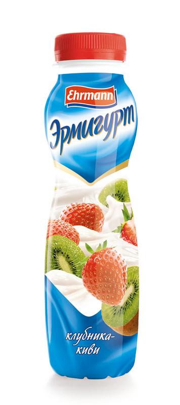 Йогурт 1,2% клубника-киви, Эрмигурт, 290 гр, ПЭТ