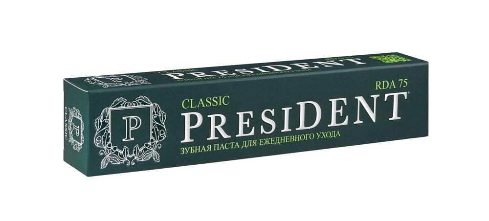 Зубная паста President Classic 75 гр., картон