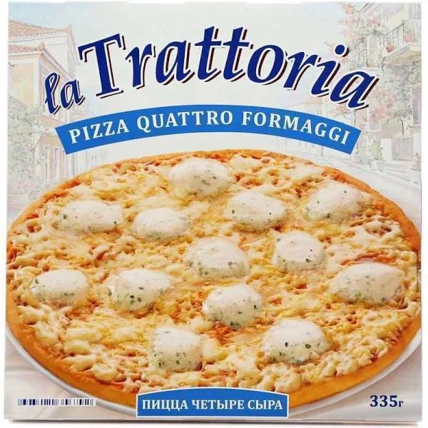 Пицца La Trattoria Четыре сыра замороженная 335 гр., картон