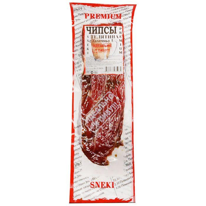 Чипсы Premium Sneki Идеально к пиву телятина с халапеньо 70 гр., в/у
