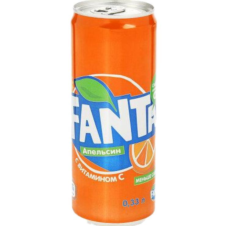 Напиток газированный Fanta апельсин 330 мл., ж/б