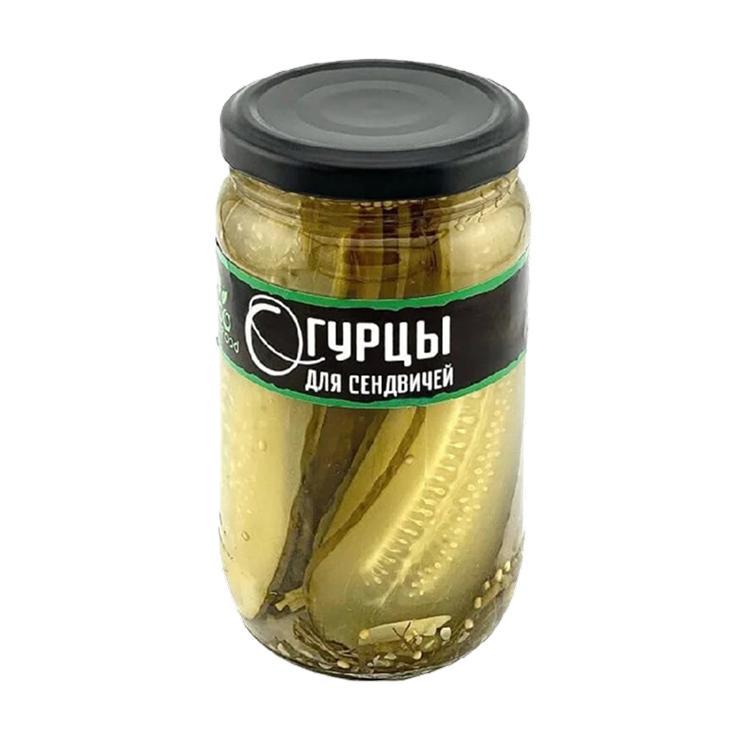 Огурцы ECOFOOD для сэндвичей 350 гр., стекло