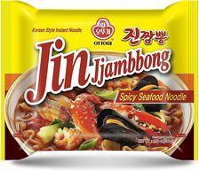 Лапша Оттоги Jin Jjambbong Spicy Seafood Noodle 130 гр., флоу-пак