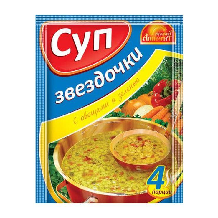 Суп быстрого приготовления Русский аппетит звездочки 60 гр., саше
