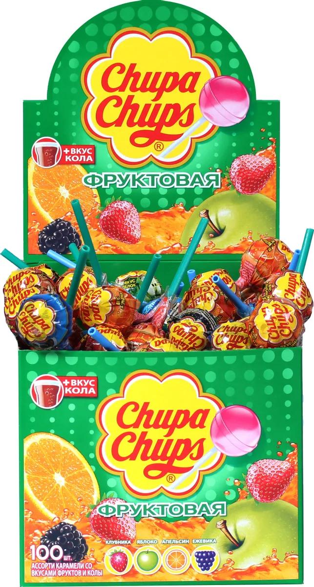 Карамель Chupa Chups Фруктовая с натуральным соком 12 гр., обертка