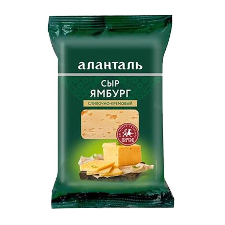 Сыр Аланталь ямбург полутвердый 45% 190 гр., флоу-пак