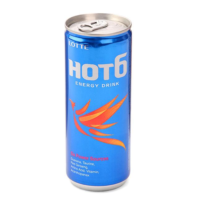 Энергетический напиток Lotte Hot6 250 мл., ж/б