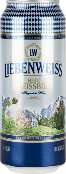 Пиво, Liebenweiss Hefe-Weissbier, 500 мл., ж/б