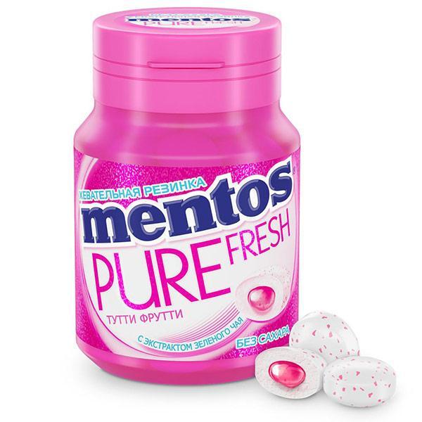 Резинка жевательная Mentos Pure Fresh Тутти Фрутти 54 гр., ПЭТ