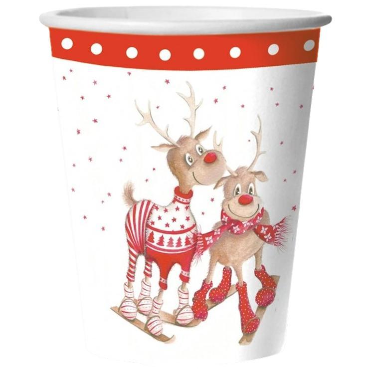 Стакан картонный BGREEN 10 штук 250 мл жители севера., пакет