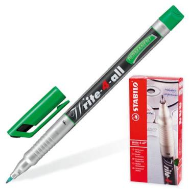 Маркер-ручка перманентная, зеленая, толщина письма, 0,7 мм., Stabilo Write
