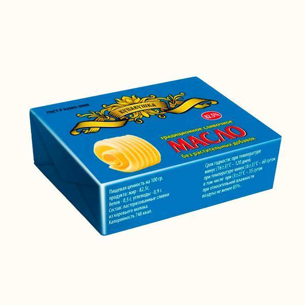 Масло сливочное Купавушка традиционное 82,5% 200 гр., обертка