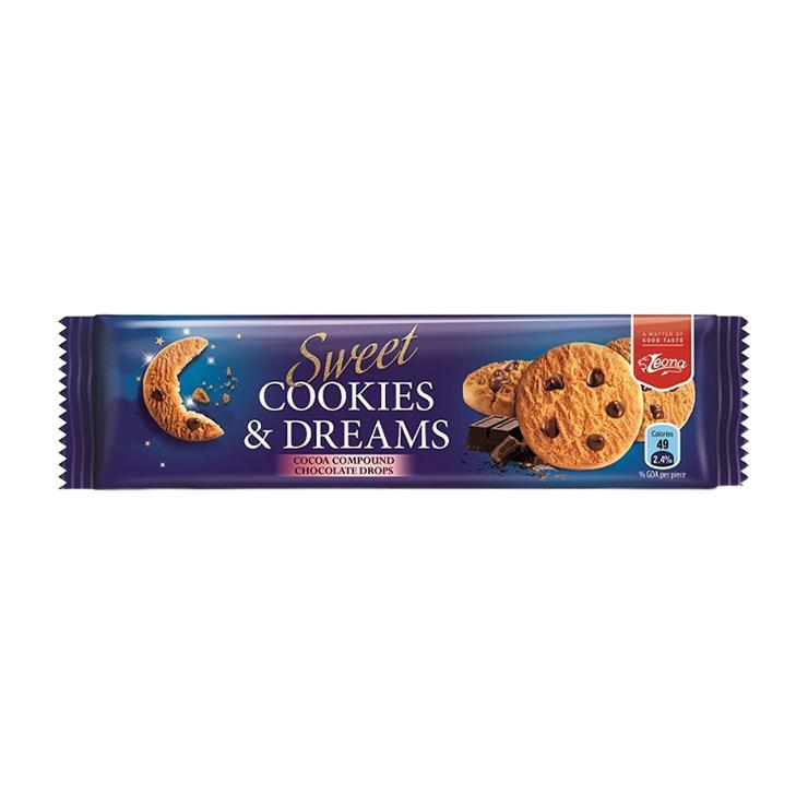 Печенье Leona Cookies & Dreams шоколадная крошка 80 гр., флоу-пак