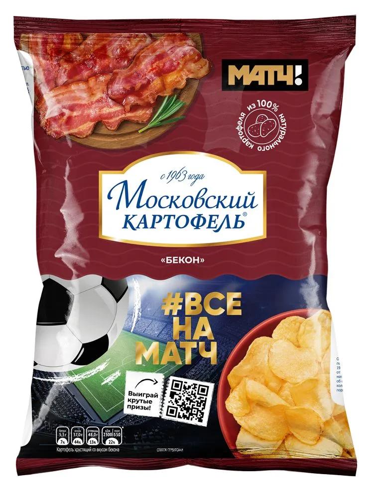 Чипсы Московский картофель бекон 60 гр., флоу-пак