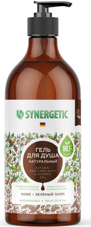 Гель для душа Synergetic Кофе и зеленый лайм 750 мл., ПЭТ