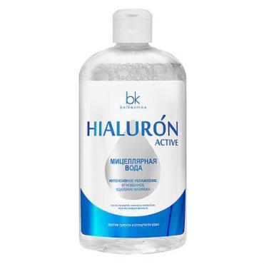 Мицеллярная вода интенсивное увлажнение мгновенное удаление макияжа, BelKosmex Hialuron Active, 500 мл., пластиковая бутылка