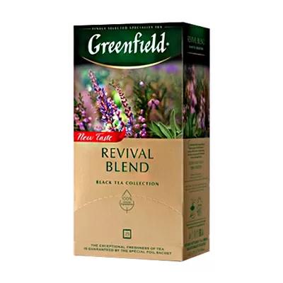 Чай черный Greenfield Revival Blend шалфей-эвкалипт 25 пакетиков 42,5 гр., картон