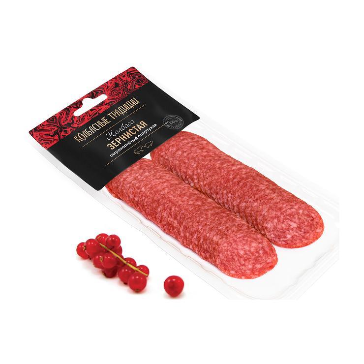 Нарезка колбаса с/к Зернистая п/с,  Анком, 100 гр., в/у