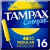 Тампоны женские Tampax Compak гигиенические с аппликатором Regular Duo 16 шт., картон