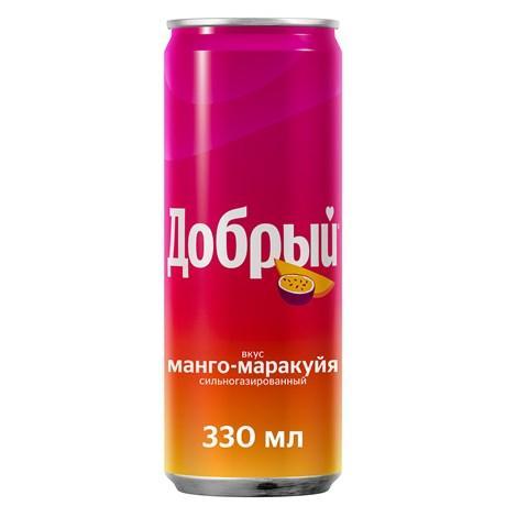 Напиток газированный Добрый со вкусом манго-маракуйя 330 мл., ж/б