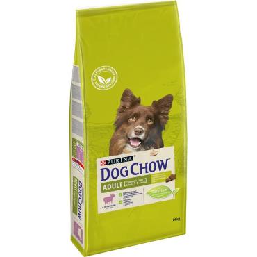 Сухой корм для собак старше 1 Года ягненок Dog Chow Adult, 14 кг., пластиковый пакет