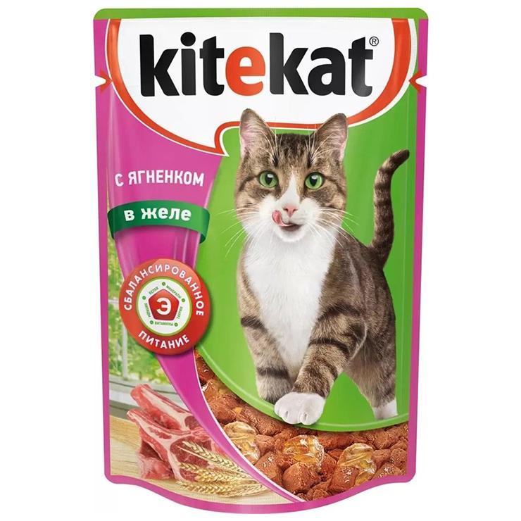 Влажный корм для кошек Kitekat ягненок в соусе 85 гр., пауч