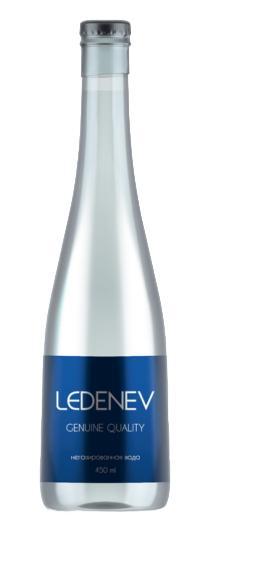 Вода негазированная Ledenev 450 мл., стекло