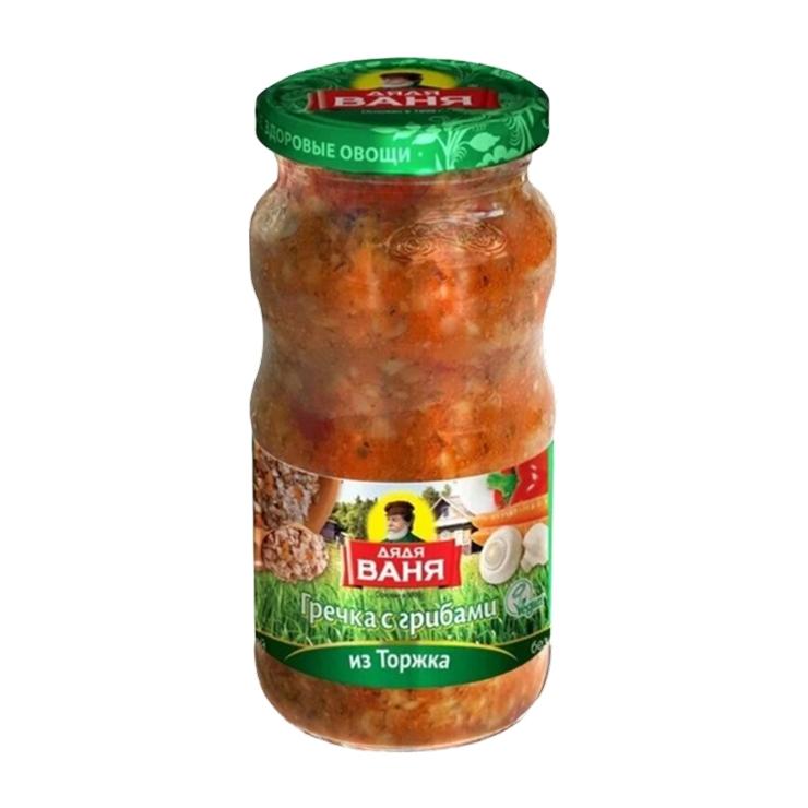 Гречка Дядя Ваня с грибами из Торжка 360 гр., стекло
