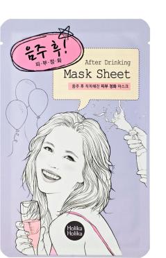 Тканевая маска для лица Holika Holika After Mask Sheet - After Drinking, 18 мл., сашет