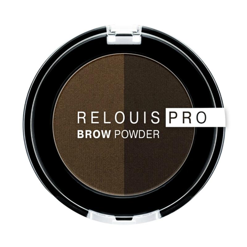 Тени для бровей Relouis Pro Brow Powder 03 Dark Brown